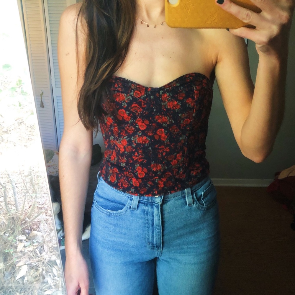 Urban Outfitters rose corset